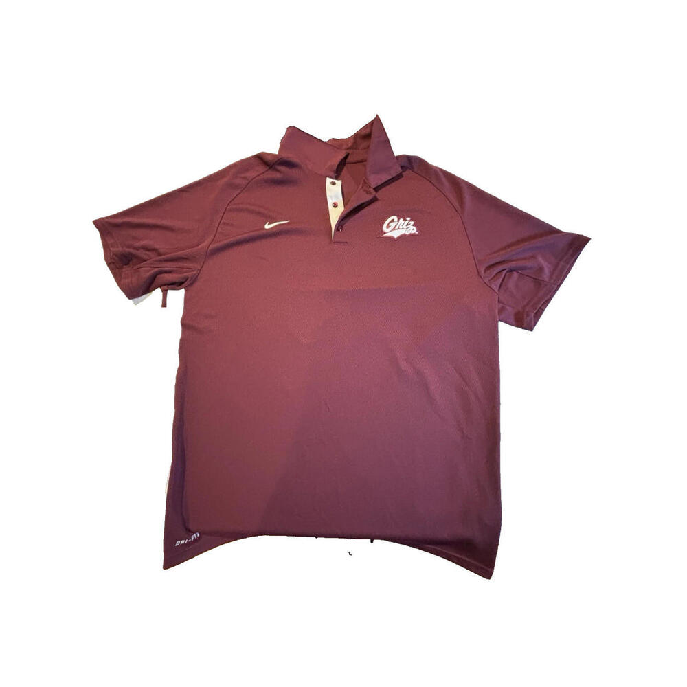 Montana Grizzlies Nike Dri-Fit Men’s Polo Shirt Sz XL Red